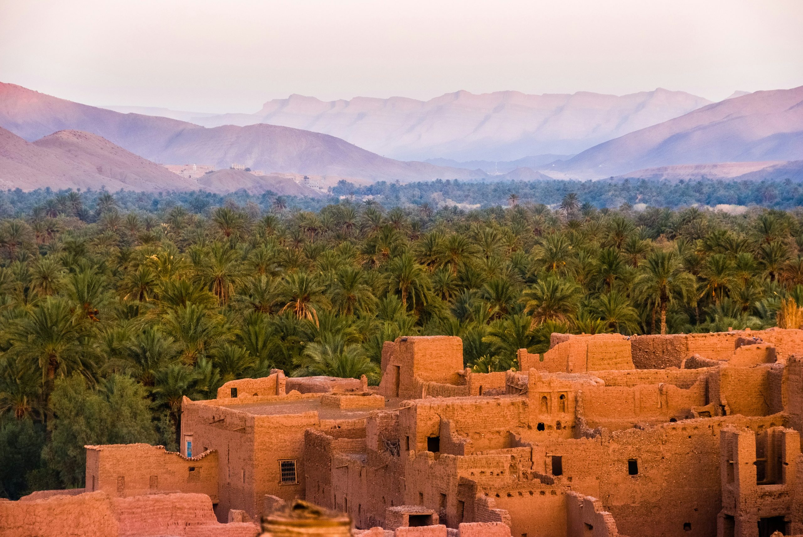 Moroccan landscape – golden desert dunes